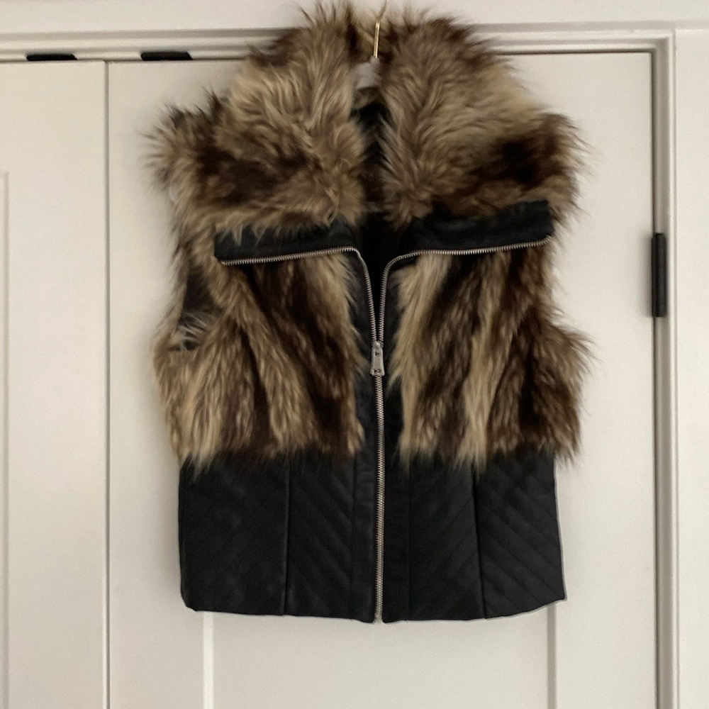 Faux fur & Leather vest